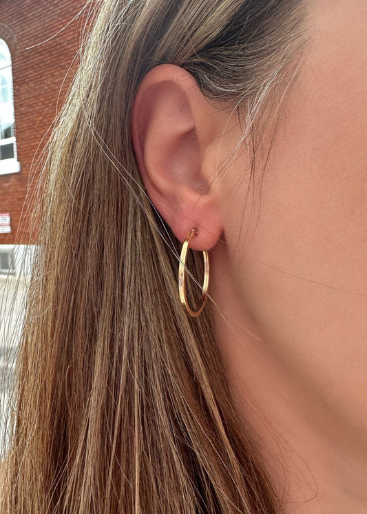 Squared Gold Hoops