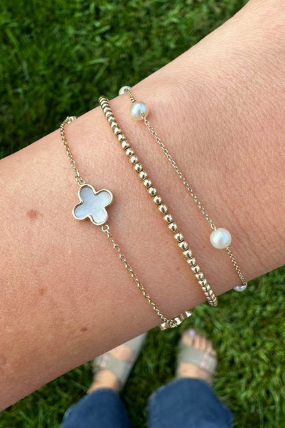 Clover Pearl Bracelet