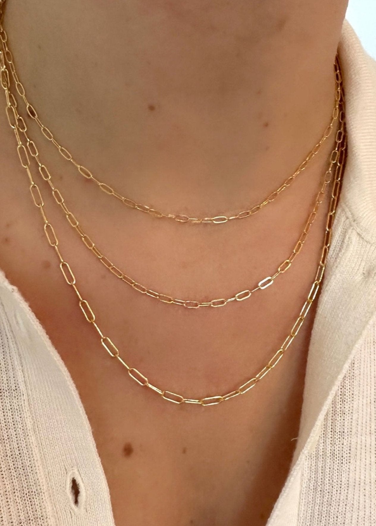 Paper Clip Necklace (Multiple Sizes)