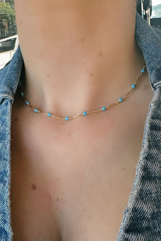 Hampton Necklace (Santorini Blue)