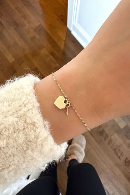 Heart + Locket Bracelet