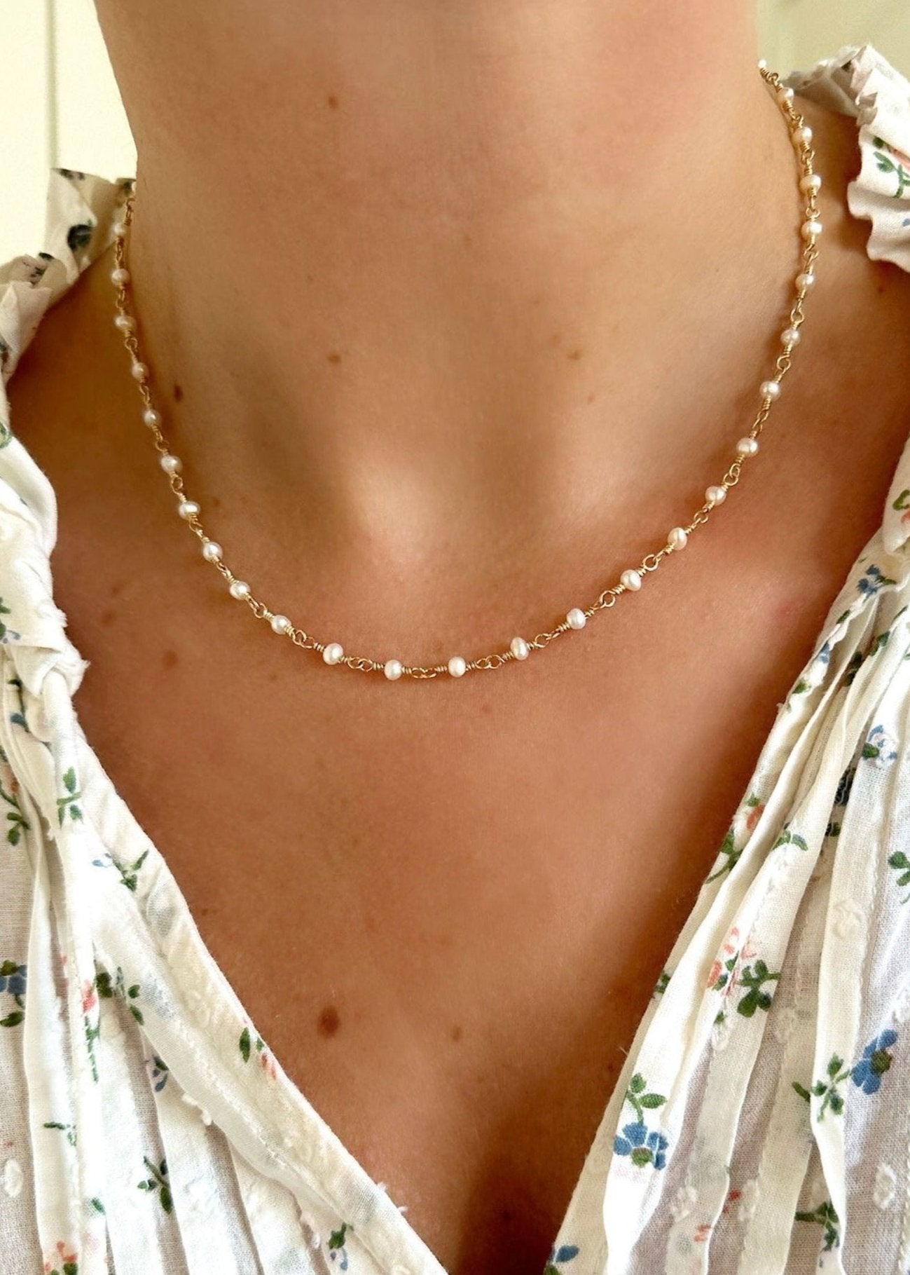 Tiny Pearl Necklace